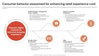 Consumer Behavior Assessment For Enhancing Retail Experience Global Retail Industry Analysis IR SS Editable Unique