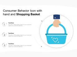 Consumer Behavior Icon With Hand And Shopping Basket