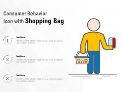 Consumer behavior icon with shopping bag