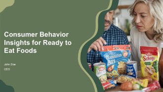 Consumer Behavior Insights For Ready To Eat Foods PPT Sample AT