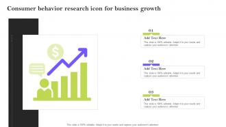 Consumer Behavior Research Icon For Business Growth