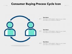 Consumer buying process cycle icon