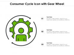 Consumer cycle icon with gear wheel