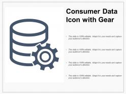 Consumer data icon with gear
