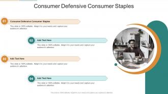 Consumer Defensive Consumer Staples In Powerpoint And Google Slides Cpb