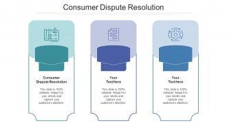 Consumer Dispute Resolution Ppt Powerpoint Presentation Diagram Images Cpb