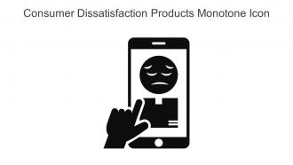 Consumer Dissatisfaction Products Monotone Icon In Powerpoint Pptx Png And Editable Eps Format