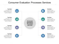Consumer evaluation processes services ppt powerpoint presentation professional grid cpb