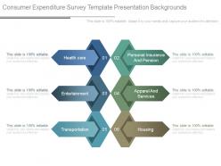 Consumer expenditure survey template presentation backgrounds