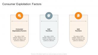 Consumer Exploitation Factors In Powerpoint And Google Slides Cpb