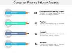 Consumer finance industry analysis ppt powerpoint presentation file show cpb