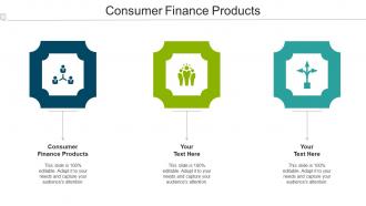 Consumer Finance Products Ppt Powerpoint Presentation Ideas Graphics Example Cpb