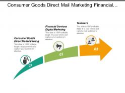 Consumer goods direct mail marketing financial services digital marketing cpb