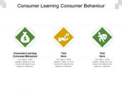 Consumer learning consumer behaviour ppt powerpoint presentation show designs cpb