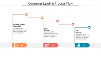 Consumer lending process flow ppt powerpoint presentation visual aids ideas cpb