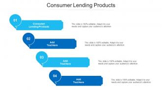 Consumer Lending Products Ppt Powerpoint Presentation Infographics Maker Cpb