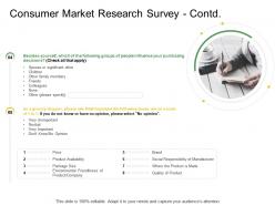 Consumer market research survey ppt powerpoint presentation visual aids backgrounds