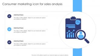 Consumer Marketing Icon For Sales Analysis