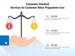 Consumer oriented services for customer value programme icon