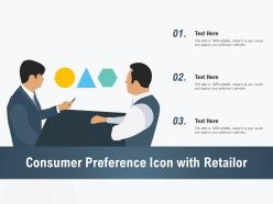 Consumer preference icon with retailor