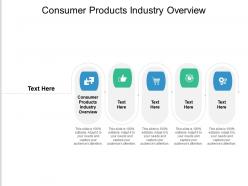 Consumer products industry overview ppt powerpoint presentation model templates cpb