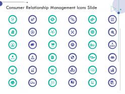Consumer relationship management icons slide ppt icon templates