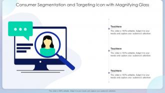 Consumer Segmentation And Targeting Icon With Magnifying Glass