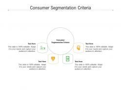 Consumer segmentation criteria ppt powerpoint presentation file elements cpb