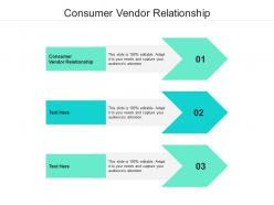 Consumer vendor relationship ppt powerpoint presentation model elements cpb