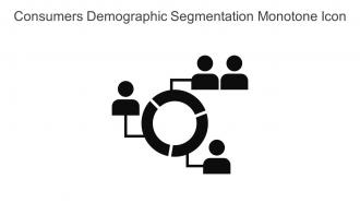 Consumers Demographic Segmentation Monotone Icon In Powerpoint Pptx Png And Editable Eps Format