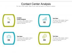 Contact center analysis ppt powerpoint presentation ideas images cpb