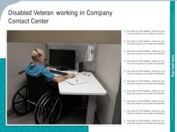 Contact center icon customer service availability disabled veteran customer employee