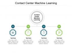 Contact center machine learning ppt powerpoint presentation slides design templates cpb