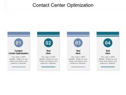 Contact center optimization ppt powerpoint presentation slides portfolio cpb