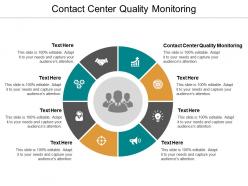 Contact center quality monitoring ppt powerpoint presentation pictures infographic template cpb