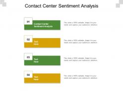 Contact center sentiment analysis ppt powerpoint presentation ideas skills cpb