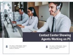 Contact Center Showing Agents Working On Pc