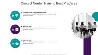 Contact Center Training Best Practices In Powerpoint And Google Slides Cpb
