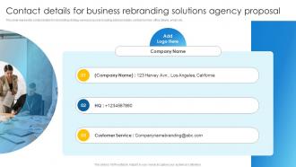 Contact Details For Business Rebranding Solutions Agency Proposal Ppt Microsoft