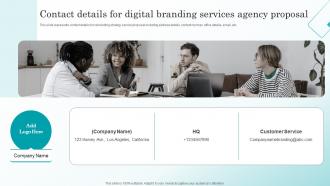 Contact Details For Digital Branding Services Agency Proposal Ppt File Background Designs