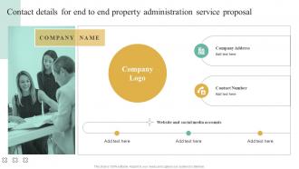 Contact Details For End To End Property Administration Service Proposal