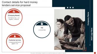 Contact Details For Hard Money Lenders Service Proposal Ppt Powerpoint Presentation Ideas Elements