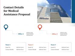 Contact details for medical assistance proposal ppt powerpoint presentation summary smartart