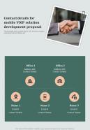 Contact Details For Mobile Voip Solution Development Proposal One Pager Sample Example Document