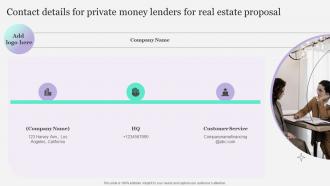 Contact Details For Private Money Lenders For Real Estate Proposal Ppt Portrait