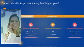 Contact Details For Private Money Lending Private Mortgage Lender Proposal