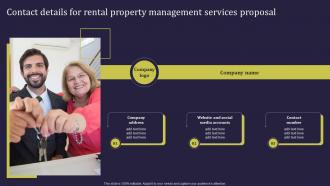 Contact Details For Rental Property Management Services Proposal Ppt Demonstration