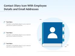 Contact Diary Icon With Employee Details And Email Addresses