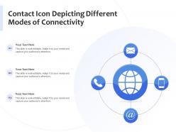 Contact icon depicting different modes of connectivity