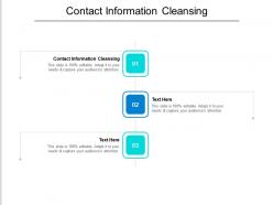 Contact information cleansing ppt powerpoint presentation infographics styles cpb